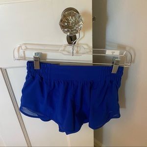Royal blue lululemon athletic shorts